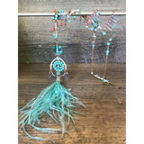 Turquoise Feather Long Necklace - Bohemian Like You